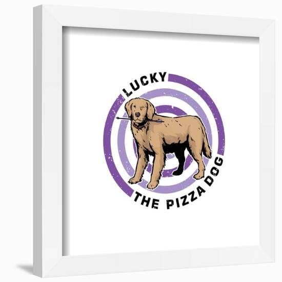 Gallery Pops Marvel Hawkeye - Lucky The Pizza Dog Bullseye Wall Art-Trends International-Framed Gallery Pops