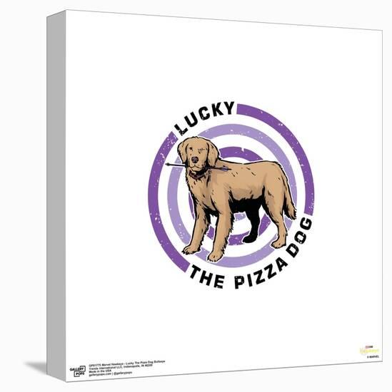 Gallery Pops Marvel Hawkeye - Lucky The Pizza Dog Bullseye Wall Art-Trends International-Stretched Canvas