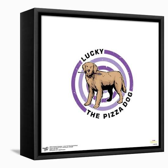 Gallery Pops Marvel Hawkeye - Lucky The Pizza Dog Bullseye Wall Art-Trends International-Framed Stretched Canvas