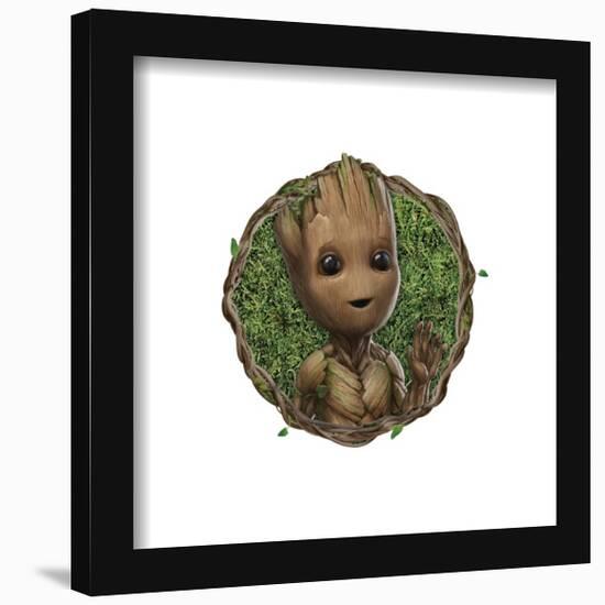 Gallery Pops Marvel I Am Groot - Baby Groot Badge Wall Art-Trends International-Framed Gallery Pops