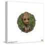 Gallery Pops Marvel I Am Groot - Baby Groot Badge Wall Art-Trends International-Stretched Canvas