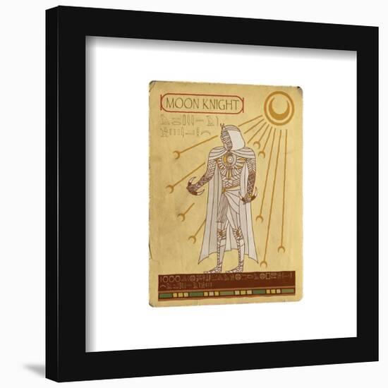 Gallery Pops Marvel Moon Knight - Papyrus Badge Wall Art-Trends International-Framed Gallery Pops