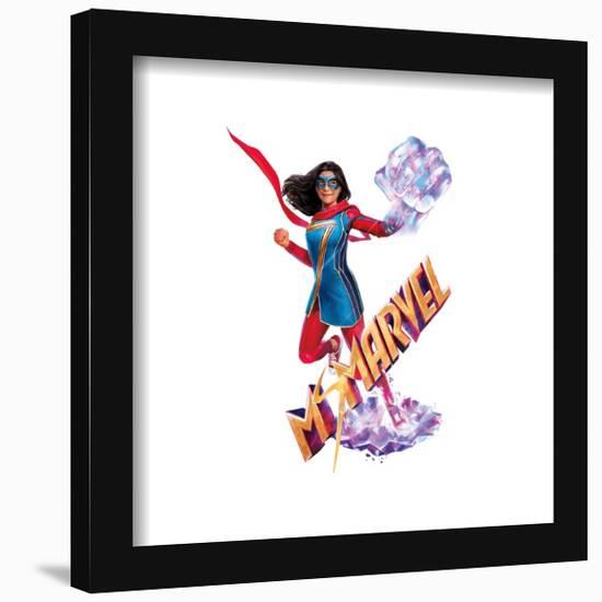 Gallery Pops Marvel Ms. Marvel - Embiggening Powers Badge Wall Art-Trends International-Framed Gallery Pops