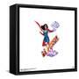 Gallery Pops Marvel Ms. Marvel - Embiggening Powers Badge Wall Art-Trends International-Framed Stretched Canvas