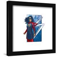 Gallery Pops Marvel Ms. Marvel - Kamala Khan Geometric Badge Wall Art-Trends International-Framed Gallery Pops