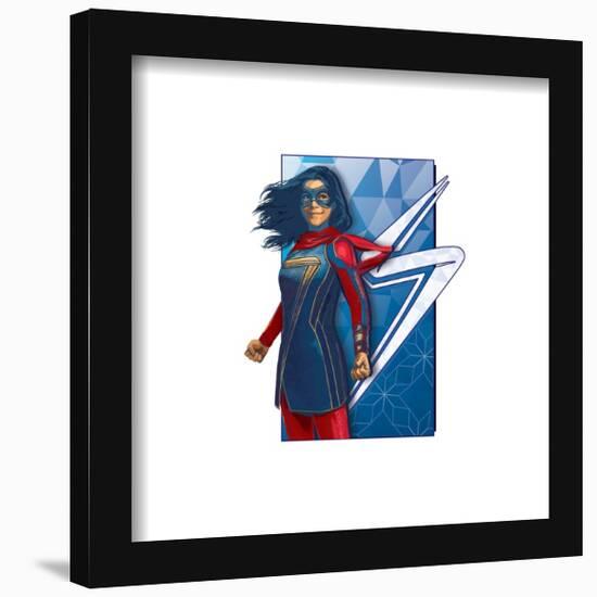 Gallery Pops Marvel Ms. Marvel - Kamala Khan Geometric Badge Wall Art-Trends International-Framed Gallery Pops