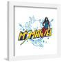 Gallery Pops Marvel Ms. Marvel - Kamala Khan Sketch Badge Wall Art-Trends International-Framed Gallery Pops