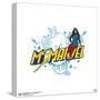 Gallery Pops Marvel Ms. Marvel - Kamala Khan Sketch Badge Wall Art-Trends International-Stretched Canvas