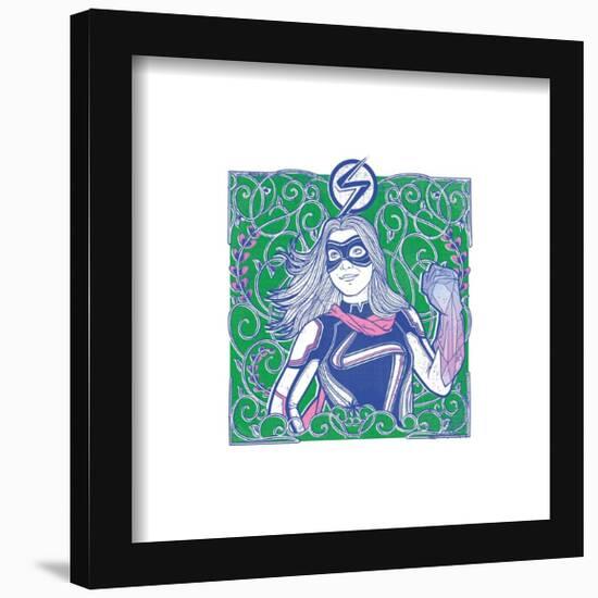 Gallery Pops Marvel Ms. Marvel - Kamala Khan Tile Wall Art-Trends International-Framed Gallery Pops