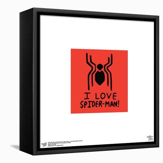 Gallery Pops Marvel Spider-Man: No Way Home - I Love Spider-Man Arachnid Wall Art-Trends International-Framed Stretched Canvas