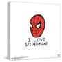 Gallery Pops Marvel Spider-Man: No Way Home - I Love Spider-Man Mask Wall Art-Trends International-Stretched Canvas