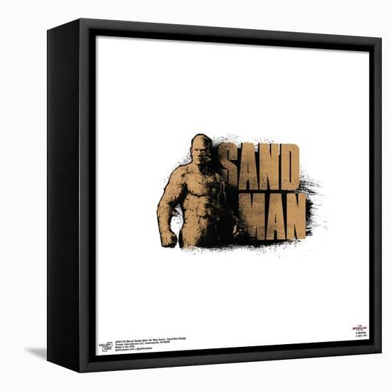Gallery Pops Marvel Spider-Man: No Way Home - Sand Man Badge Wall Art-Trends International-Framed Stretched Canvas