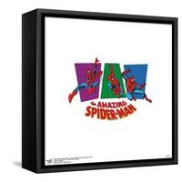 Gallery Pops Marvel Spider-Man - Retro Spotlight Amazing Spider-Man 3-Panel Wall Art-Trends International-Framed Stretched Canvas