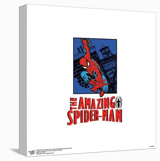 Gallery Pops Marvel Spider-Man - Retro Spotlight Amazing Spider-Man Wall Art-Trends International-Stretched Canvas