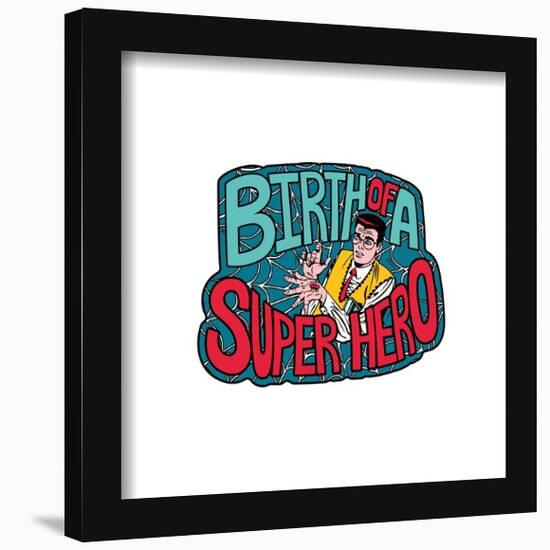 Gallery Pops Marvel Spider-Man - Retro Spotlight Birth of a Superhero Wall Art-Trends International-Framed Gallery Pops