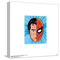 Gallery Pops Marvel Spider-Man - Retro Spotlight Peter Parker Split Mask Wall Art-Trends International-Stretched Canvas