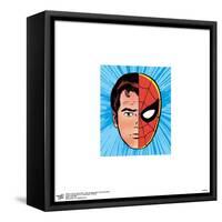 Gallery Pops Marvel Spider-Man - Retro Spotlight Peter Parker Split Mask Wall Art-Trends International-Framed Stretched Canvas