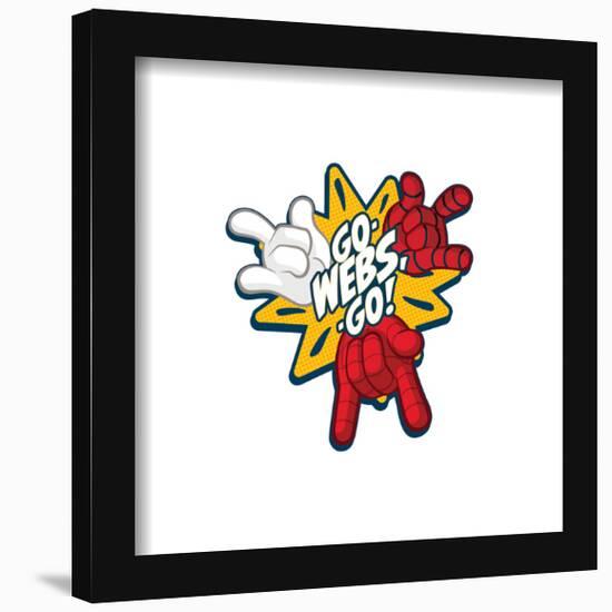 Gallery Pops Marvel Spidey And His Amazing Friends - Go Webs Go Badge Wall Art-Trends International-Framed Gallery Pops