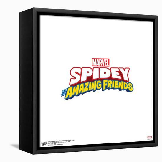 Gallery Pops Marvel Spidey And His Amazing Friends - Logo Wall Art-Trends International-Framed Stretched Canvas