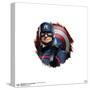 Gallery Pops Marvel The Falcon And The Winter Soldier - Shield Artwork Wall Art-Trends International-Stretched Canvas