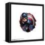 Gallery Pops Marvel The Falcon And The Winter Soldier - Shield Artwork Wall Art-Trends International-Framed Stretched Canvas