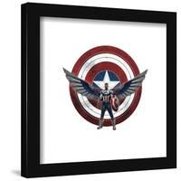 Gallery Pops Marvel The Falcon And The Winter Soldier - Shield Pose Wall Art-Trends International-Framed Gallery Pops