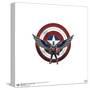 Gallery Pops Marvel The Falcon And The Winter Soldier - Shield Pose Wall Art-Trends International-Stretched Canvas