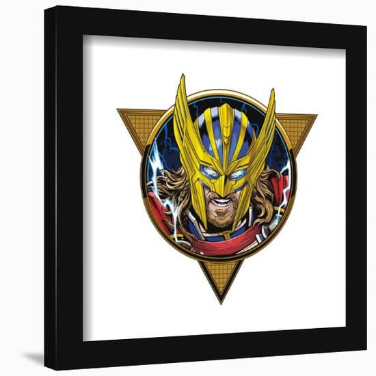 Gallery Pops Marvel Thor: Love and Thunder - Golden Armor Badge Wall Art-Trends International-Framed Gallery Pops