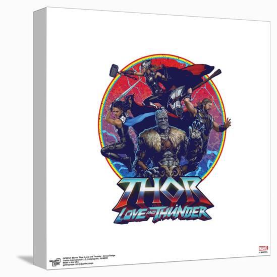 Gallery Pops Marvel Thor: Love and Thunder - Group Badge Wall Art-Trends International-Stretched Canvas