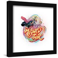 Gallery Pops Marvel Thor: Love and Thunder - Mighty Thor Rainbow Badge Wall Art-Trends International-Framed Gallery Pops