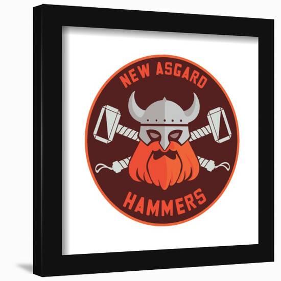 Gallery Pops Marvel Thor: Love and Thunder - New Asgard Hammers Wall Art-Trends International-Framed Gallery Pops