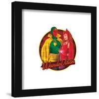 Gallery Pops Marvel WandaVision - Scarlet Witch and Vision Badge Wall Art-Trends International-Framed Gallery Pops