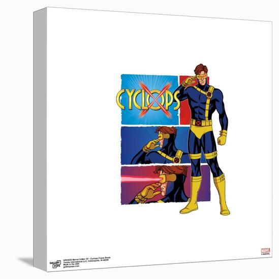 Gallery Pops Marvel X-Men '97 - Cyclops Frame Break Wall Art-Trends International-Stretched Canvas