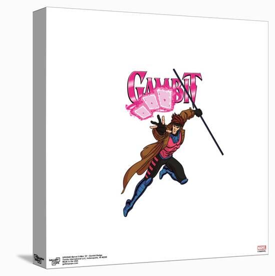 Gallery Pops Marvel X-Men '97 - Gambit Badge Wall Art-Trends International-Stretched Canvas