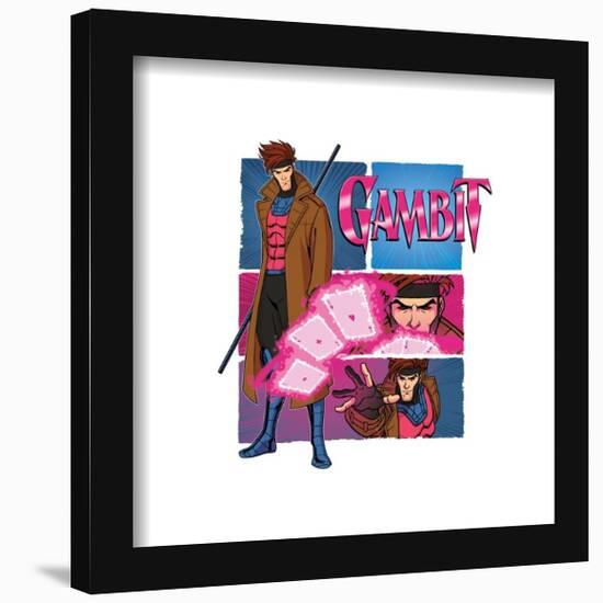 Gallery Pops Marvel X-Men '97 - Gambit Frame Break Wall Art-Trends International-Framed Gallery Pops