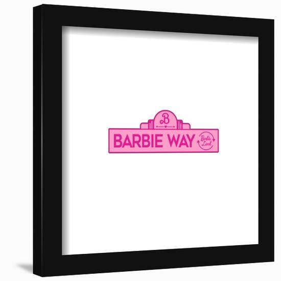 Gallery Pops Mattel Barbie (2023) - Barbie Way Street Sign Wall Art-Trends International-Framed Gallery Pops
