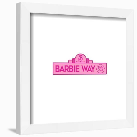 Gallery Pops Mattel Barbie (2023) - Barbie Way Street Sign Wall Art-Trends International-Framed Gallery Pops