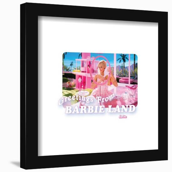 Gallery Pops Mattel Barbie (2023) - Greetings From Barbie Land Wall Art-Trends International-Framed Gallery Pops