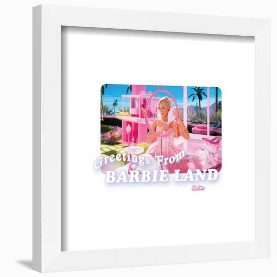 Gallery Pops Mattel Barbie (2023) - Greetings From Barbie Land Wall Art-Trends International-Framed Gallery Pops