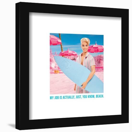 Gallery Pops Mattel Barbie (2023) - Ken My Job Is Beach Wall Art-Trends International-Framed Gallery Pops