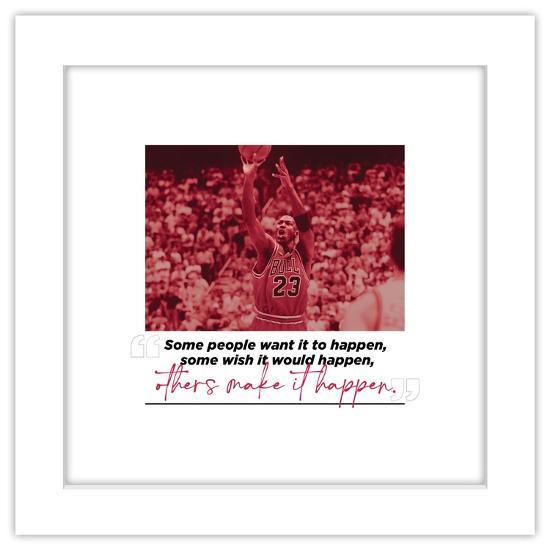 Gallery Pops Michael Jordan Quote Make It Happen Wall Art Canvas Print Wall Art, 12x12