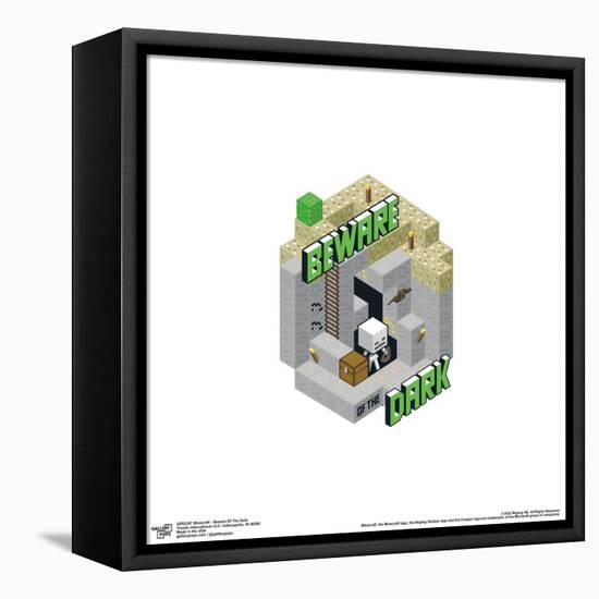 Gallery Pops Minecraft - Beware Of The Dark Wall Art-Trends International-Framed Stretched Canvas