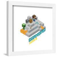 Gallery Pops Minecraft - Diamond Miner Wall Art-Trends International-Framed Gallery Pops