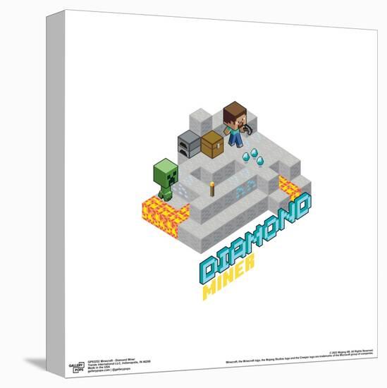 Gallery Pops Minecraft - Diamond Miner Wall Art-Trends International-Stretched Canvas