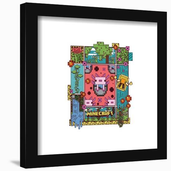 Gallery Pops Minecraft - Funtage Axolotl Wall Art-Trends International-Framed Gallery Pops