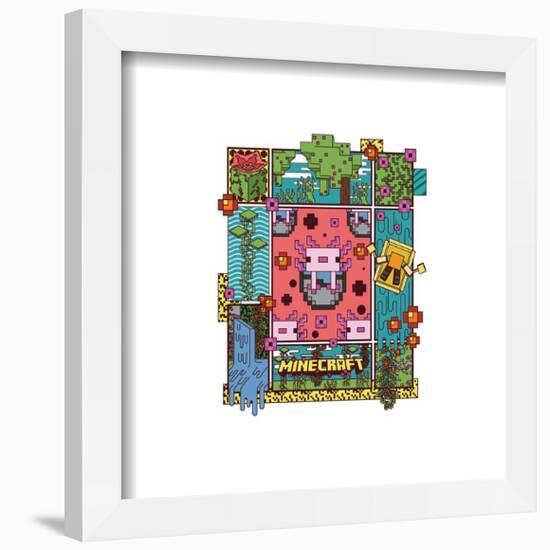 Gallery Pops Minecraft - Funtage Axolotl Wall Art-Trends International-Framed Gallery Pops