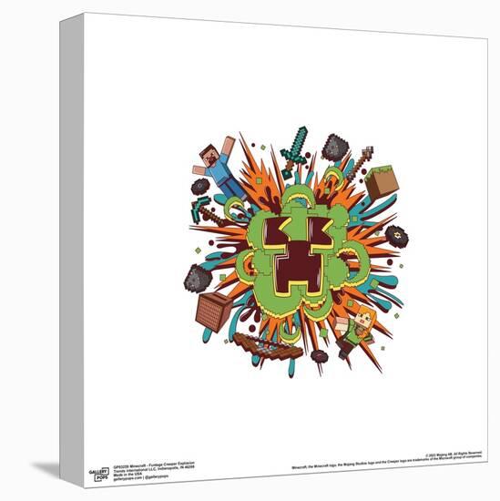 Gallery Pops Minecraft - Funtage Creeper Explosion Wall Art-Trends International-Stretched Canvas