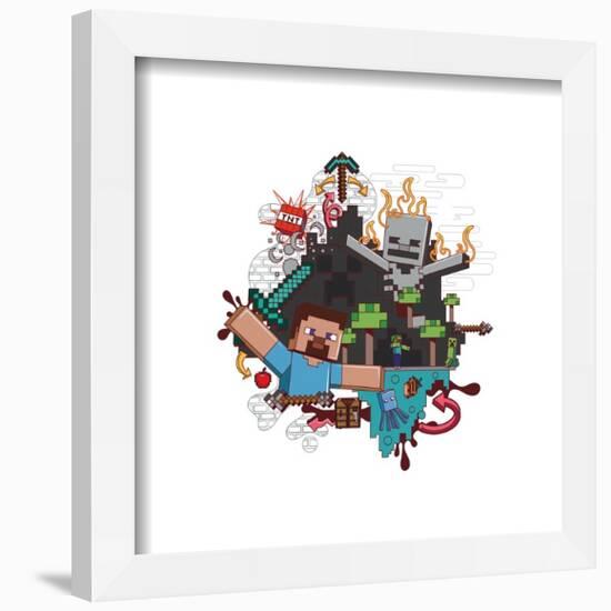 Gallery Pops Minecraft - Funtage Player Steve Wall Art-Trends International-Framed Gallery Pops