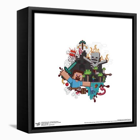 Gallery Pops Minecraft - Funtage Player Steve Wall Art-Trends International-Framed Stretched Canvas