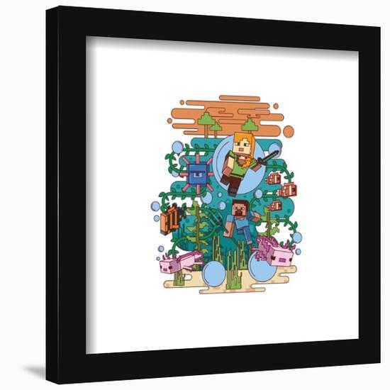 Gallery Pops Minecraft - Funtage Underwater Wall Art-Trends International-Framed Gallery Pops